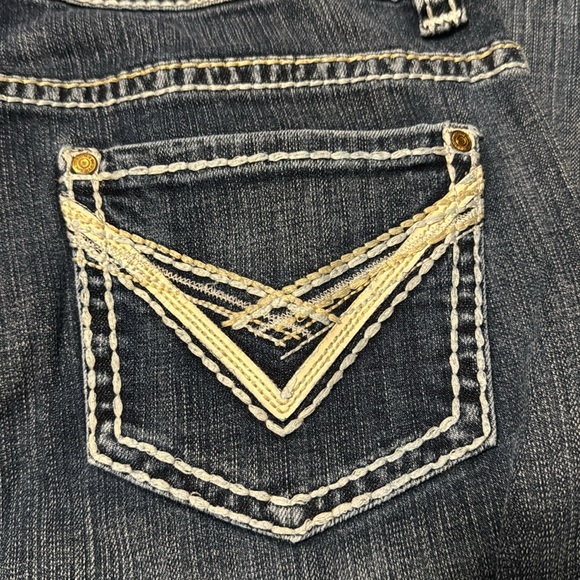 ROCK&ROLL Cowgirl boot cut riding jeans 32x34 - Picture 3 of 9